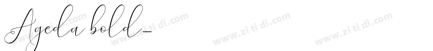 Ageda bold字体转换